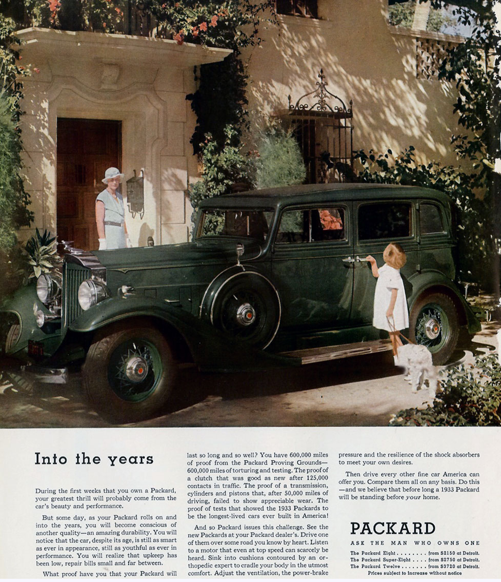 1933 Packard Auto Advertising